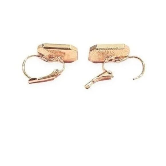 Green Iridescent Crystal Drop Dangle Earrings - Picture 5 of 6